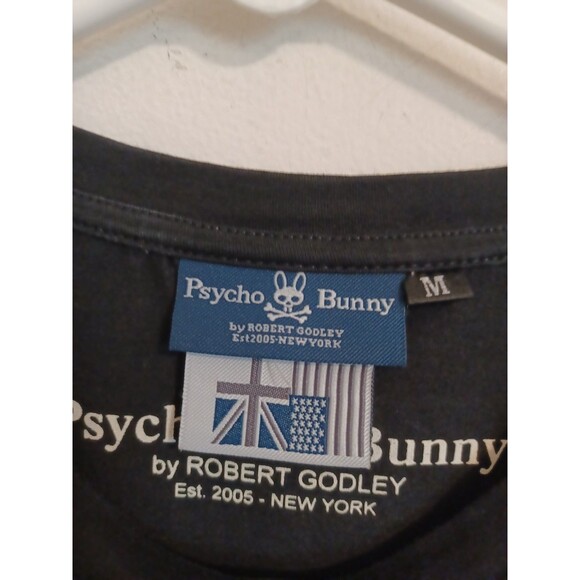 Vtg Psycho Bunny Graphic T Shirt M Black Shortsleeve Skull Bones Godley Skater - Picture 4 of 8